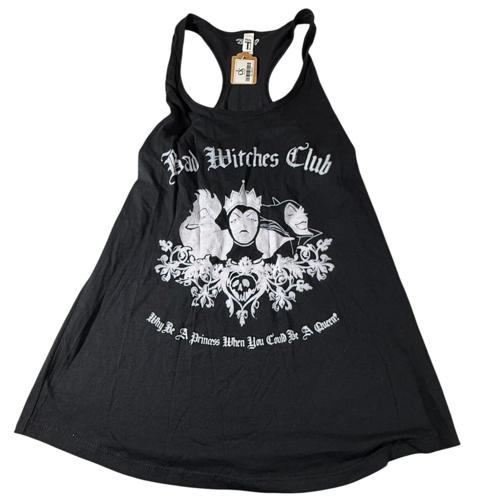 Disney Villains‎ Women's M Bad Witches Club Black Racerback Tank Top NWT